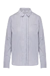 Peserico Women's striped shirt blouse white - striped pattern. cotton, polyamide, elastane. Country of manufacture: Italy. Care: specialized cleaning - photo 1