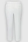 White polyester trousers for women Peserico - four pockets. 100% polyester. elastic belt. Country of manufacture: Italy. Care: specialized cleaning - photo 6