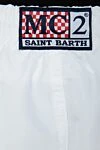 MC2 Saint Barth Шорти пляжні з поліестеру білі чоловічі - нашивка логотипу. дві бічні, одна задня. 100% поліестер. куліска. Країна виробник: Італія. Догляд: спеціалізоване чищення - фото 5