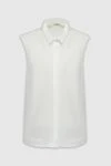 Peserico Women's blouse sleeveless white - sleeveless. cotton, elastane. Country of manufacture: Italy. Care: specialized cleaning - photo 1