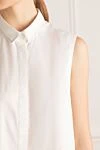 Peserico Women's blouse sleeveless white - sleeveless. cotton, elastane. Country of manufacture: Italy. Care: specialized cleaning - photo 5