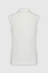 Women's blouse sleeveless white Peserico - sleeveless. cotton, elastane. Country of manufacture: Italy. Care: specialized cleaning - photo 6