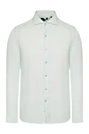 Orian Men's green linen shirt - 100% linen. Closure: buttons. Country of manufacture: Italy. Care: specialized cleaning - photo 1