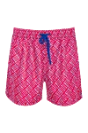 FeFe Red polyamide beach shorts for men - logo, fantasy pattern. 100% polyamide. Closure: drawstring. two side. Country of manufacture: Italy. Care: specialized cleaning - photo 1