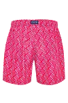 FeFe Red polyamide beach shorts for men - logo, fantasy pattern. 100% polyamide. Closure: drawstring. two side. Country of manufacture: Italy. Care: specialized cleaning - photo 5