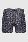 Black polyamide beach shorts for men FeFe - logo, fantasy pattern. 100% polyamide. Closure: drawstring. two side. Country of manufacture: Italy. Care: specialized cleaning - photo 6