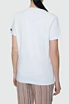 Women's white t-shirt with car and road design FeFe - picture print. 100% cotton. Country of manufacture: Italy. Care: specialized cleaning - photo 4