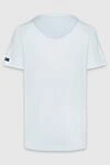 Women's white t-shirt with car and road design FeFe - picture print. 100% cotton. Country of manufacture: Italy. Care: specialized cleaning - photo 6