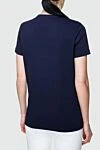 Women's blue t-shirt with ocean print FeFe - picture print. 100% cotton. Country of manufacture: Italy. Care: specialized cleaning - photo 4