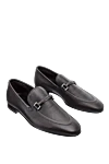 Barrett Brown leather loafers for men - perforation, buckle. 100% leather. Insole: leather. Sole Height: Heel Height 2cm. Country of manufacture: Italy. Care: specialized cleaning - photo 3