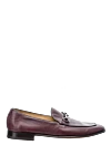 Barrett Leather loafers burgundy for men - Decor: contrast sole, buckle. Composition: 100% leather. Insole: leather. Sole Height: Heel Height 2cm. Country of manufacture: Italy. Care: specialized cleaning - photo 1