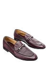 Barrett Leather loafers burgundy for men - Decor: contrast sole, buckle. Composition: 100% leather. Insole: leather. Sole Height: Heel Height 2cm. Country of manufacture: Italy. Care: specialized cleaning - photo 3