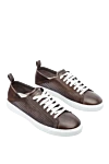 Barrett Brown leather sneakers for men - perforation, contrast sole. leather interior. 100% genuine leather. lacing. sole height 2cm. Insole: leather. Country of manufacture: Italy. Care: specialized cleaning - photo 3