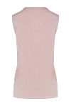 Women's sleeveless blouse with shoulder decor pink Brunello Cucinelli - Decoration: decoration on the shoulders. silk, elastane. Country of manufacture: Italy. Care: specialized cleaning - photo 6