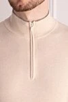 Brunello Cucinelli Троер из шерсти, кашемира и шелка бежевый мужской - 60% шерсть 30% кашемир, 10% шёлк. Молния. Страна производитель: Италия. Уход: специализированная чистка - фото 5