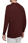 Cashmere burgundy jumper for men Brunello Cucinelli - 100% cashmere. Country of manufacture: Italy. Care: specialized cleaning - photo 4