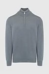 Brunello Cucinelli Gray cashmere troyer for men - 100% cashmere. Closure: Zipper. Country of manufacture: Italy. Care: specialized cleaning - photo 1