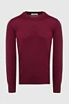 Brunello Cucinelli Burgundy wool and cashmere sweater for men - 90% wool, 10% cashmere. Country of manufacture: Italy. Care: specialized cleaning - photo 1