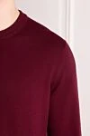 Brunello Cucinelli Burgundy wool and cashmere sweater for men - 90% wool, 10% cashmere. Country of manufacture: Italy. Care: specialized cleaning - photo 5