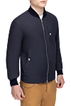 Brunello Cucinelli Куртка из нейлона синяя мужская - 100% нейлон. Молния. Два боковых кармана, один нагрудный карман. Страна производитель: Италия. Уход: специализированная чистка - фото 3