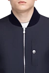 Brunello Cucinelli Куртка из нейлона синяя мужская - 100% нейлон. Молния. Два боковых кармана, один нагрудный карман. Страна производитель: Италия. Уход: специализированная чистка - фото 5