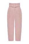 Zimmermann Pink cotton pants for women - four pockets. 98% cotton, 2% elastane. zipper, button, belt. Country of manufacture: Italy. Care: specialized cleaning - photo 1