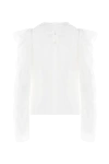 Fleur de Paris White viscose blouse for women - free top. 100% viscose. buttons. Country of manufacture: Italy. Care: specialized cleaning - photo 7