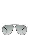 Gucci Men's gray metal and plastic sunglasses for sun protection - logo on the lens. UV protection, scratch protection, case included. plastic, metal. Country of manufacture: Italy. Care: specialized cleaning - photo 1