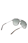 Men's gray metal and plastic sunglasses for sun protection Gucci - logo on the lens. UV protection, scratch protection, case included. plastic, metal. Country of manufacture: Italy. Care: specialized cleaning - photo 4