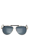 Chopard Metal and plastic blue men's sunglasses for sun protection - logo on the lens, contrasting temple. UV protection, scratch protection, case included. plastic, metal. Country of manufacture: Italy. Care: specialized cleaning - photo 1