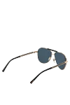 Metal and plastic blue men's sunglasses for sun protection Chopard - logo on the lens, contrasting temple. UV protection, scratch protection, case included. plastic, metal. Country of manufacture: Italy. Care: specialized cleaning - photo 4