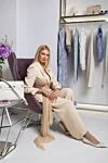 Туфлі зі шкіри білі жіночі Valentino - логотип на носку. натуральна шкіра. Висота підборів: 2 сантиметри. Країна виробник: Италия. Догляд: спеціалізоване чищення - фото 2
