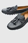 Cesare di Napoli Men's gray leather loafers - Leather buckle, tassel. 100% leather. Interior: Leather. Insole: Leather. Outsole: Other materials. Country of manufacture: Italy. Care: specialized cleaning - photo 5