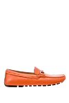 Cesare di Napoli Men's leather moccasins orange - Metal Buckle. 100% leather. Interior: Leather. Insole: Leather. Outsole: Other materials. Country of manufacture: Italy. Care: specialized cleaning - photo 1