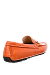 Men's leather moccasins orange Cesare di Napoli - Metal Buckle. 100% leather. Interior: Leather. Insole: Leather. Outsole: Other materials. Country of manufacture: Italy. Care: specialized cleaning - photo 4