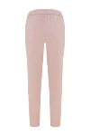 Pink cotton pants for women Rocco Ragni - two pockets. 97% cotton, 3% elastane. elastic belt. Country of manufacture: Italy. Care: specialized cleaning - photo 6