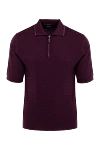 Svevo Wool Long Sleeve Polo Violet for men - Embossed pattern. Long sleeve. 100% wool. Zipper. Country of manufacture: Italy. Care: specialized cleaning - photo 1