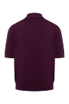 Wool Long Sleeve Polo Violet for men Svevo - Embossed pattern. Long sleeve. 100% wool. Zipper. Country of manufacture: Italy. Care: specialized cleaning - photo 6