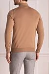 Men's cardigan made of cashmere and silk, brown Svevo - Contrast zipper. High collar. 80% cashmere, 20% silk. Zipper. Country of manufacture: Italy. Care: specialized cleaning - photo 4