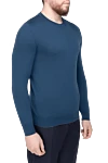 Svevo Blue cashmere jumper for men - 100% cashmere. Country of manufacture: Italy. Care: specialized cleaning - photo 3