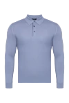 Svevo Polo with long sleeves made of wool gray for men - Long sleeve. 100% wool. Buttons. Country of manufacture: Italy. Care: specialized cleaning - photo 1