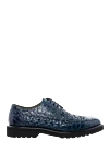 Tardini Shoes for men from alligator leather blue - Woven, textured leather. 100% alligator leather. Lace. Interior finish: Leather. Insole: Leather. Heel height: 2 cm. Other materials. Country of manufacture: Italy. Care: specialized cleaning - photo 1