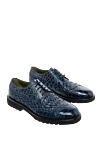 Tardini Shoes for men from alligator leather blue - Woven, textured leather. 100% alligator leather. Lace. Interior finish: Leather. Insole: Leather. Heel height: 2 cm. Other materials. Country of manufacture: Italy. Care: specialized cleaning - photo 3