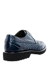 Shoes for men from alligator leather blue Tardini - Woven, textured leather. 100% alligator leather. Lace. Interior finish: Leather. Insole: Leather. Heel height: 2 cm. Other materials. Country of manufacture: Italy. Care: specialized cleaning - photo 4