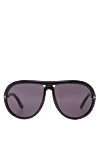 Tom Ford Black men's metal and plastic sunglasses for sun protection - logo on the lens. UV protection, scratch protection, case included. plastic, metal. Country of manufacture: Italy. Care: specialized cleaning - photo 1