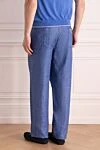 Men's blue linen trousers Zilli - 100% linen. Closure: button, zipper. two side, two back pockets. Country of manufacture: Italy. Care: specialized cleaning - photo 4