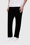 Zilli Men's black cotton trousers - 98% cotton, 2% elastane. Closure: button, zipper. two side, two back pockets. Country of manufacture: Italy. Care: specialized cleaning - photo 3