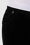 Zilli Men's black cotton trousers - 98% cotton, 2% elastane. Closure: button, zipper. two side, two back pockets. Country of manufacture: Italy. Care: specialized cleaning - photo 5