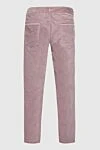 Pink cotton trousers for men Zilli - Decor: contrasting seams. Composition: 100% cotton. Closure: button, zipper. Pockets: three side, two back pockets. Country of manufacture: Italy. Care: specialized cleaning - photo 6