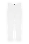 Zilli White linen trousers for men - contrasting seams. 100% linen. Closure: button, zipper. three side, two back pockets. Country of manufacture: Italy. Care: specialized cleaning - photo 1